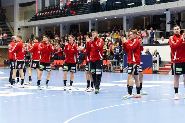 Fredericia Handball v MT Melsungen, EHF European League play-offs, Fredericia, Denmark Fredericia, Denmark. 31st, March 2026. The players of Fredericia Handball seen during the EHF European League play off match between Fredericia Handball and MT Melsungen at Middelfart Spraekasse Arena in Fredericia. Denmark, Fredericia  Copyright: xGonzalesxPhoto LauxNielsenx