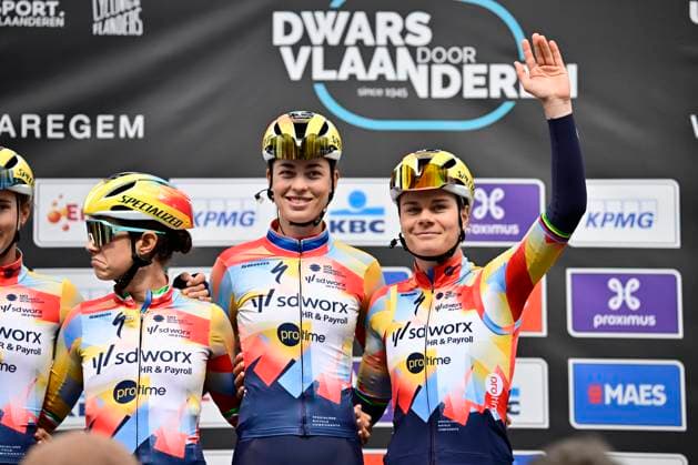 Dwars door Vlaanderen Women 2026 Cycling Race WAREGEM, BELGIUM - APRIL 01 : Kopecky Lotte (BEL) of Team SD Worx - Protime during the 80th edition of Dwars door Vlaanderen Women an UCI Women s World Tour 1.WWT one day cycling road race for Men Elite of 128 km with start in Waregem and finish in Waregem on April 1, 2026 in Waregem, Belgium, 01 04 2026 ( Motordriver Serge Seynaeve - Waregem Belgium  Copyright: xJanxDexMeuleneirx