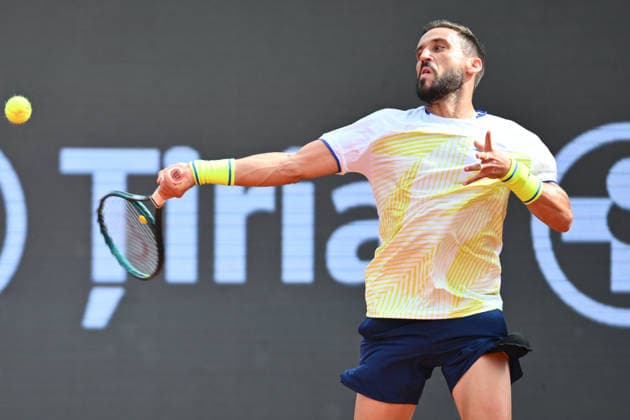 Tiriac Open, ROMANIA - April 01 Damir Dzumhur of Bosnia Herzegovina plays against Nuno Borges of Portugal during the Tiriac Open game, on April 01th 2026, in Bucharest, Romania. Alex Nicodim Image Images Copyright: xAlexxNicodimx