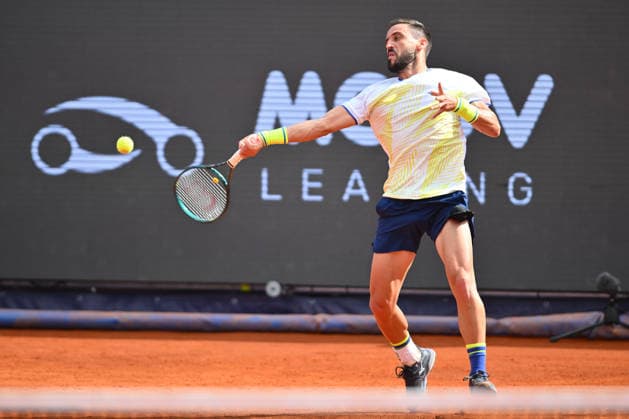 Tiriac Open, ROMANIA - April 01 Damir Dzumhur of Bosnia Herzegovina plays against Nuno Borges of Portugal during the Tiriac Open game, on April 01th 2026, in Bucharest, Romania. Alex Nicodim Image Images Copyright: xAlexxNicodimx