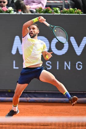 Tiriac Open, ROMANIA - April 01 Damir Dzumhur of Bosnia Herzegovina plays against Nuno Borges of Portugal during the Tiriac Open game, on April 01th 2026, in Bucharest, Romania. Alex Nicodim Image Images Copyright: xAlexxNicodimx