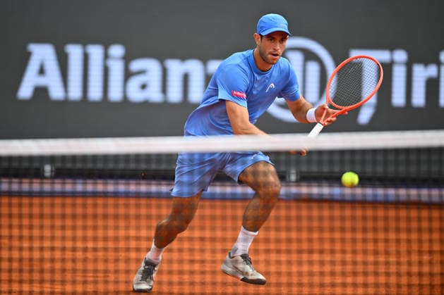 Tiriac Open, ROMANIA - April 01 Nuno Borges of Portugal plays against Damir Dzumhur of Bosnia Herzegovina during the Tiriac Open game, on April 01th 2026, in Bucharest, Romania. Alex Nicodim Image Images Copyright: xAlexxNicodimx