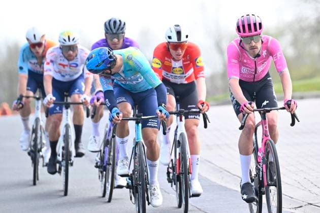 Dwars door Vlaanderen 2026 Cycling Race WAREGEM, BELGIUM - APRIL 01 : Bettiol Alberto (ITA) of XDS Astana Team during the 80th edition of Dwars door Vlaanderen an UCI World Tour 1.UWT one day cycling road race for Men Elite of 184 km with start in Roeselare and finish in Waregem on April 1, 2026 in Waregem, Belgium, 01 04 2026 ( Motordriver Kenny Verfaillie - Waregem Belgium  Copyright: xTomasxSiskx