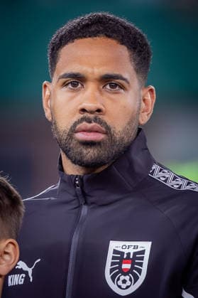 AUSTRIA - SOUTH KOREA Phillipp Mwene of Austria and Mainz 05 during the friendly football match ahead of FIFA World Cup, WM, Weltmeisterschaft, Fussball 2026 WM, Weltmeisterschaft, Fussball WM, Weltmeisterschaft, Fussball between Austria and South Korea Republic, matchday 12. Ernst Happel Stadium, Stadion, Vienna, Austria, March 31, 2026. Photo by Branislav Racko Copyright: xx 080A2232