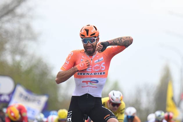 01-04-2026 Dwars Door Vlaanderen; 2026, Ineos Grenadiers; Ganna, Filippo; Waregem; 