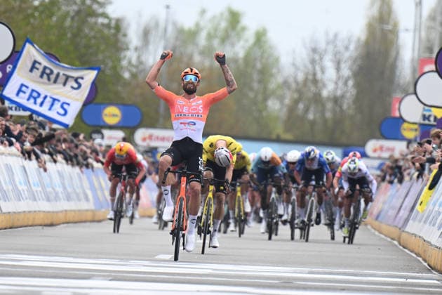 01-04-2026 Dwars Door Vlaanderen; 2026, Ineos Grenadiers; Ganna, Filippo; Waregem; 