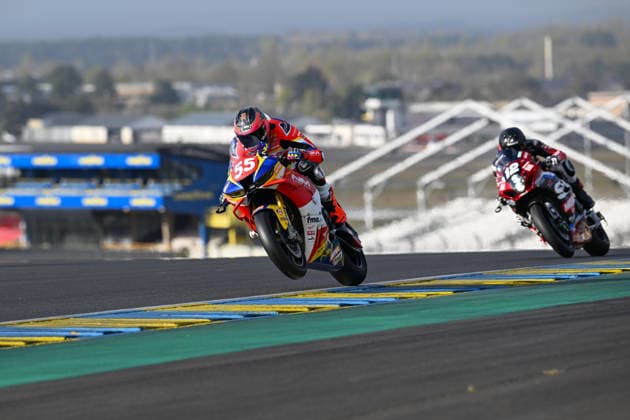 MOTO : Essais 24 heures du Mans - 01 04 2026 55 National Motos Honda Fma (FRA) Honda Cbr 1000 Rr-sp (SST) driven by Valentin Suchet (FRA) Guillaume Raymond (FRA) Johan Nigon (FRA) Philipp Steinmayr (AUT), during the Pre-Tests of the 24 Heures Motos, on the Bugatti circuit, on March 31 and April 1 in Le Mans, France (FRA). LE MANS CIRCUIT BUGATTIFrance  Copyright: xMPSxAGENCYx