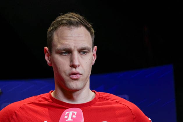 Johannes Voigtmann FC Bayern Basketball, 07 at the pre-match interview, GER, FC Bayern Basketball vs Fenerbahce Beko Istanbul, Basketball, Euroleague, 35 Matchday, Season 2025 2026, 01 04 2026, GER, FC Bayern Basketball vs Fenerbahce Beko Istanbul, Basketball, Euroleague, 35 Matchday, Season 2025 2026, 01 04 2026 Muenchen Copyright: xEibner-Pressefoto JennixMaulx EP_JML