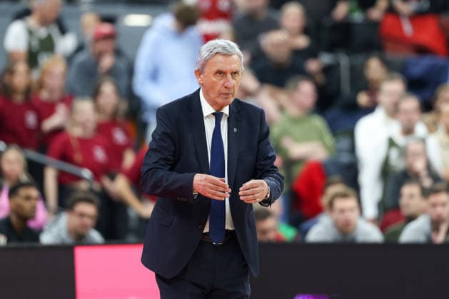 Svetislav Pesic FC Bayern Basketball, Head Coach , GER, FC Bayern Basketball vs Fenerbahce Beko Istanbul, Basketball, Euroleague, 35 Matchday, Season 2025 2026, 01 04 2026, GER, FC Bayern Basketball vs Fenerbahce Beko Istanbul, Basketball, Euroleague, 35 Matchday, Season 2025 2026, 01 04 2026 Munich Copyright: xEibner-Pressefoto JennixMaulx EP_JML