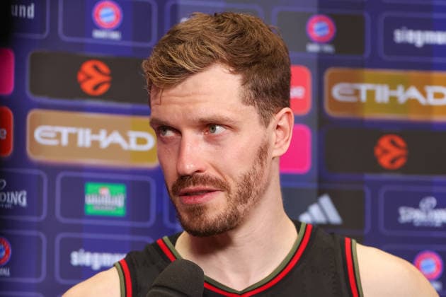 Andreas Obst FC Bayern Basketball, 13 at the post-match interview, GER, FC Bayern Basketball vs Fenerbahce Beko Istanbul, Basketball, Euroleague, 35 Matchday, Season 2025 2026, 01 04 2026, GER, FC Bayern Basketball vs Fenerbahce Beko Istanbul, Basketball, Euroleague, 35 Matchday, Season 2025 2026, 01 04 2026 Muenchen Copyright: xEibner-Pressefoto JennixMaulx EP_JML