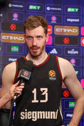 Andreas Obst FC Bayern Basketball, 13 at the post-match interview, GER, FC Bayern Basketball vs Fenerbahce Beko Istanbul, Basketball, Euroleague, 35 Matchday, Season 2025 2026, 01 04 2026, GER, FC Bayern Basketball vs Fenerbahce Beko Istanbul, Basketball, Euroleague, 35 Matchday, Season 2025 2026, 01 04 2026 Muenchen Copyright: xEibner-Pressefoto JennixMaulx EP_JML
