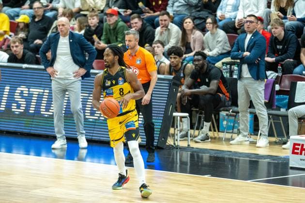 Terrell Harris MHP RIESEN Ludwigsburg, 08 , GER, MHP RIESEN Ludwigsburg vs Niners Chemnitz, Basketball Bundesliga, easycredit BBL, Matchday 27, Season 2025 2026, 01 04 2026, GER, MHP RIESEN Ludwigsburg vs Niners Chemnitz, Basketball Bundesliga, easycredit BBL, Matchday 27, Season 2025 2026, 01 04 2026 Ludwigsburg Copyright: xEibner-Pressefoto SaschaxWaltherx EP_EER