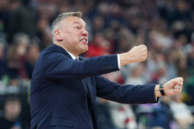 Saras Jasikevicius Fenerbahce Beko Istanbul, Head Coach gesticulates, Emotions, GER, FC Bayern Basketball vs Fenerbahce Beko Istanbul, Basketball, Euroleague, 35 Matchday, Season 2025 2026, 01 04 2026, GER, FC Bayern Basketball vs Fenerbahce Beko Istanbul, Basketball, Euroleague, 35 Matchday, Season 2025 2026, 01 04 2026 Munich Copyright: xEibner-Pressefoto JennixMaulx EP_JML