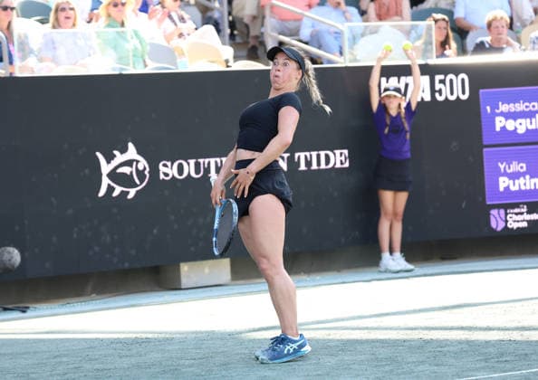April 1, 2026, Charleston, South Carolina, USA: YULIA PUTINTSEVA of Kazakhstan during the match against J. Pegula of USA in the second round of tennis tournament WTA, Tennis Damen 500 Charleston Open. Yulia Putintseva lost 6:4, 4:6, 5:7. Charleston Open 2026 - Yulia Putintseva 6:4, 4:6, 5:7  - ZUMAc278 20260401_zsp_c278_020 Copyright: xMarcinxCholewinskix