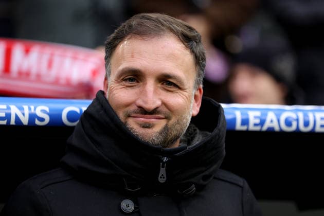 Football, Women, Womens Champions League, Quarter-final second leg, 2025 2026 season, FC Bayern Munich Manchester United, Allianz Arena Jose Barcala, Coach FC Bayern Munich Head, Portrait