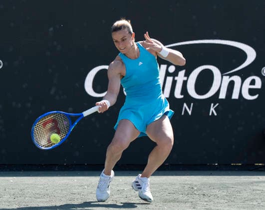 April 2, 2026: Maria Sakkari (GRE) loses to Paula Bedosa (ESP) 6-3, 6-4, at the Credit One Charleston Open being played at Credit One Staduim in Charleston, South Carolina, {USA} Ã‚ Tennisclix TENNIS 2026: Credit One Charleston Open 4 2 26  - ZUMAc04_ 20260402_zma_c04_017 Copyright: xLesliexBillmanx