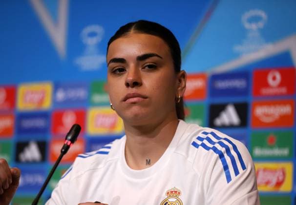 April 1, 2026, Sabadell, Barcelona, Spain: Barcelona Spain 01.04.2026 Misa Rodriguez (Real Madrid ) gestures during the prior training UEFA Womens Champions League between FC Barcelona, Barca and Real Madrid at Camp Nou on 01 April 2026 in Barcelona. Sabadell Spain - ZUMAu50_ 20260401_zsp_u50_058 Copyright: xXavixUrgelesx