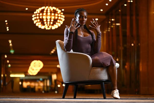 Sport Bilder des Tages STAWELL GIFT PREVIEW, US sprinter Sha Carri Richardson poses for a photo during a media event ahead of the Stawell Gift in Melbourne, Thursday, April 2, 2026. ( NO ARCHIVING, EDITORIAL USE ONLY MELBOURNE VICTORIA AUSTRALIA  Copyright: xJOELxCARRETTx 20260402156389802592