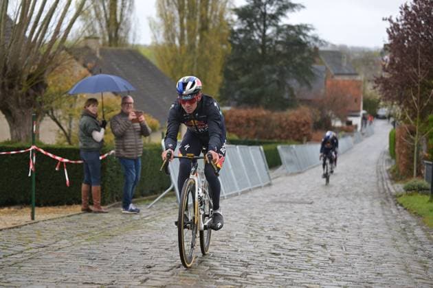 Belgian Remco Evenepoel of Red Bull-BORA-hansgrohe pictured at a track reconaissance ahead of the Ronde van Vlaanderen Tour des Flandres Tour of Flanders cycling race, Thursday 02 April 2026. The 110th edition of the cycling race will take place on Sunday 05 April. DAVIDxPINTENS  x169584836x