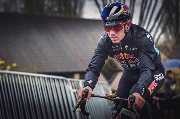 Belgian Remco Evenepoel of Red Bull-BORA-hansgrohe pictured in action during a track reconaissance ahead of the Ronde van Vlaanderen Tour des Flandres Tour of Flanders cycling race, Thursday 02 April 2026. The 110th edition of the cycling race will take place on Sunday 05 April. DAVIDxPINTENS  x169592452x