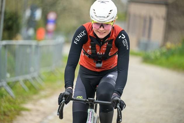 Dutch Puck Pieterse of Fenix-Premier Tech pictured in action during a track reconaissance ahead of the Ronde van Vlaanderen Tour des Flandres Tour of Flanders cycling race, Thursday 02 April 2026. The 110th edition of the cycling race will take place on Sunday 05 April. DAVIDxPINTENS  x169592782x