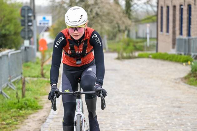 Dutch Puck Pieterse of Fenix-Premier Tech pictured in action during a track reconaissance ahead of the Ronde van Vlaanderen Tour des Flandres Tour of Flanders cycling race, Thursday 02 April 2026. The 110th edition of the cycling race will take place on Sunday 05 April. DAVIDxPINTENS  x169593624x