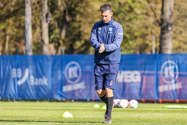 Training on 02 04 26, Men, Soccer, Season 2025 2026, 2 Liga, Karlsruher SC Christian Eichner KSC Coach at training Karlsruhe Wildparkstadion Baden Württemberg Germany