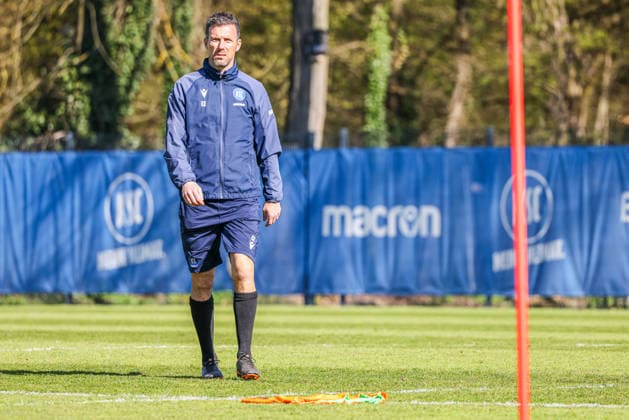 Training on 02 04 26, Men, Soccer, Season 2025 2026, 2 Liga, Karlsruher SC Christian Eichner KSC Trainer in Training Karlsruhe Wildparkstadion Baden Württemberg Germany