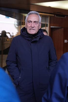 Gabriele Gravina after the meeting of FIGC members at the Rome s , Italy - Thursday April 2, 2026 - Soccer ( Photo by Alfredo Falcone LaPresse )  Copyright: xAlfredoxFalcone LaPressex