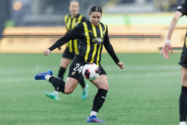 260402 Tabby Tindell of Häcken during the UEFA Women s Europa Cup semifinal between Häcken and Eintracht Frankfurt on April 2, 2026 in Gothenburg Photo Michael Erichsen BILDBYRAN COP 89 MI0962 fotboll football soccer fotball europa cup häcken eintracht frankfurt uefa womens europa cup dam bbeng semifinal  Copyright: MICHAELxERICHSEN BB260402MI012