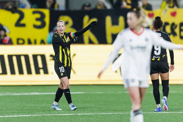 260402 Anna Anvegard of Häcken looks dejected after 0 1 during the UEFA Women s Europa Cup semifinal between Häcken and Eintracht Frankfurt on April 2, 2026 in Gothenburg Photo Michael Erichsen BILDBYRAN COP 89 MI0962 fotboll football soccer fotball europa cup häcken eintracht frankfurt uefa womens europa cup dam bbeng semifinal depp  Copyright: MICHAELxERICHSEN BB260402MI019