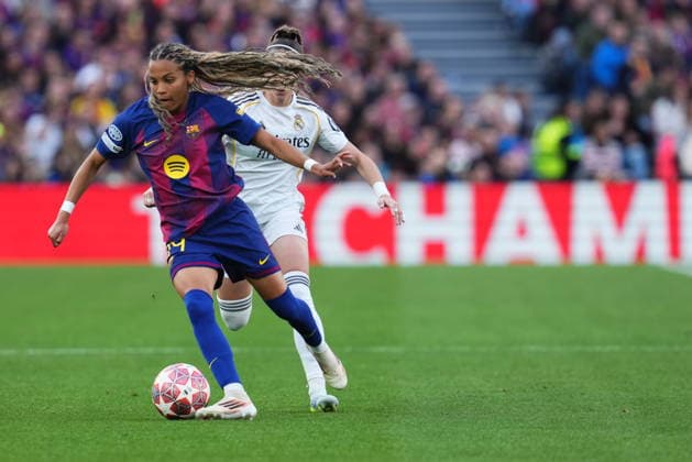 UEFA Womens Champions League match, Quarter-Finals, second leg, between FC Barcelona, Barca and Real Madrid played at Spotify Camp Nou Stadium on April 2, 2026 in Barcelona, Spain. (Photo by Bagu Blanco PRESSINPHOTO) Copyright: xBaguxBlancox xPRESSINPHOTOx