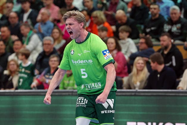 02 04 2026, xovx, Handball Daikin Handball Bundesliga, HSG Wetzlar TVB Stuttgart cheering for Tristan Kirschner HSG Wetzlar Wetzlar Buderus Arena Hessen Germany EN