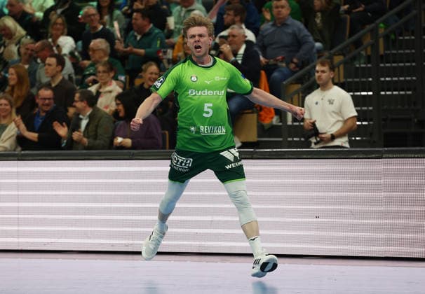 02 04 2026, xovx, Handball Daikin Handball Bundesliga, HSG Wetzlar TVB Stuttgart cheering for Tristan Kirschner HSG Wetzlar Wetzlar Buderus Arena Hessen Germany EN