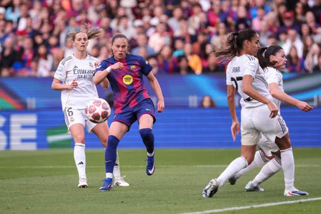 April 2, 2026, Barcelona, Barcelona, SPAIN: Ewa Barbara Pajor of FC Barcelona, Barca in action during the UEFA WomenÃ¢â‚¬â ¢s Champions League 2025 26 Quarter-finals second Leg, football match played between FC Barcelona and Real Madrid CF at Spotify Camp Nou stadium on April 02, 2026 in Barcelona, Spain. FC Barcelona V Real Madrid CF - UEFA WomenÃ¢â‚¬â ¢S Champions League 2025 26 Quarter-Finals Second Leg  - ZUMAa181 20260402_zaa_a181_037 Copyright: xJavierxBorregox