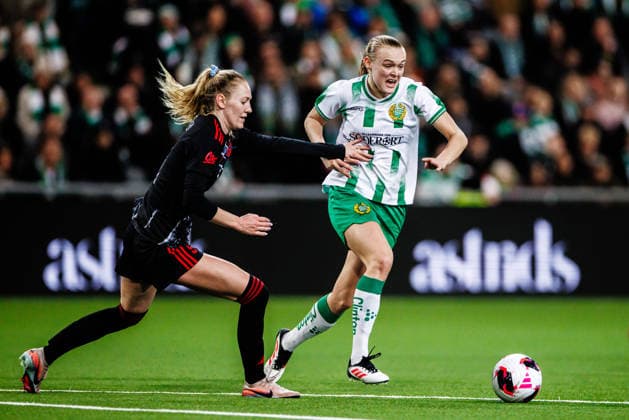260402 Elin Sorum of Hammarby during the UEFA Women s Europa Cup semifinal between Hammarby and Sparta Prague on April 2, 2026 in Stockholm Photo Kenta Jönsson BILDBYRAN COP 210 KJ0331 fotboll football soccer fotball europa cup hammarby sparta prague uefa womens europa cup semifinal dam bbeng  Copyright: KENTAxJÖNSSON BB260402KJ022