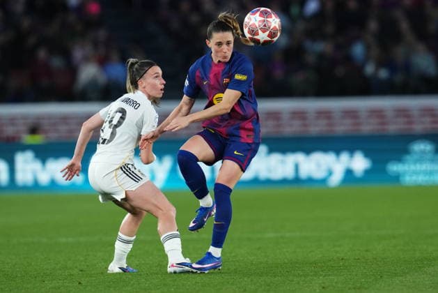UEFA Womens Champions League match, Quarter-Finals, second leg, between FC Barcelona, Barca and Real Madrid played at Spotify Camp Nou Stadium on April 2, 2026 in Barcelona, Spain. (Photo by Bagu Blanco PRESSINPHOTO) Copyright: xBaguxBlancox xPRESSINPHOTOx