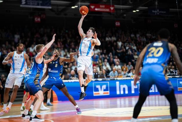 BASKETBALL EASYCREDIT BBL 27 GAME DAY SCIENCE CITY JENA SKYLINERS FRANKFURT FOR EDITORIAL PURPOSES ONLY p 02 04 2026 Jena Basketball easyCredit BBL 1 Basketball Bundesliga Season 2025 2026 27 Matchday Sparkassen Arena Science City Jena SKYLINERS Frankfurt im Foto Jack Pagenkopf 11 Science City Jena Germany Thueringen Jena Copyright SaschaxFromm Copyright: SaschaxFromm doc858vhja0uc58g89f197s ,EDITORIAL USE ONLY Copyright: SaschaxFromm