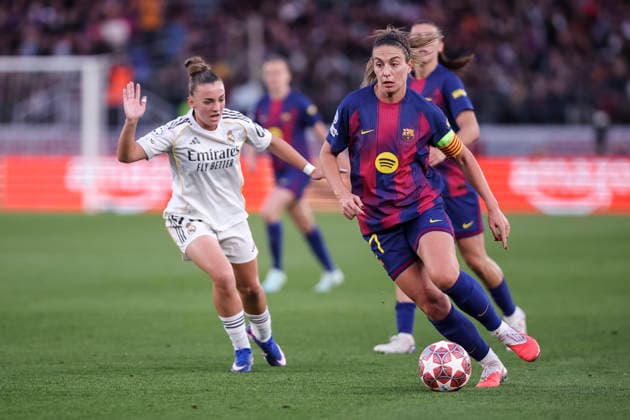 April 2, 2026, Barcelona, Barcelona, SPAIN: Alexia Putellas Segura of FC Barcelona, Barca and Irune Dorado Alosete of Real Madrid CF in action during the UEFA WomenÃ¢â‚¬â ¢s Champions League 2025 26 Quarter-finals second Leg, football match played between FC Barcelona and Real Madrid CF at Spotify Camp Nou stadium on April 02, 2026 in Barcelona, Spain. FC Barcelona V Real Madrid CF - UEFA WomenÃ¢â‚¬â ¢S Champions League 2025 26 Quarter-Finals Second Leg  - ZUMAa181 20260402_zaa_a181_074 Copyright: xJavierxBorregox
