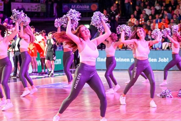 Marleys RASTA Vechta Cheerleader RASTA Vechta vs BMA365 Baskets Bamberg, easyCredit Basketball Bundesliga, 27 Matchday, Season 2025 2026, 02 04 2026, RASTA Vechta vs BMA365 Baskets Bamberg, easyCredit Basketball Bundesliga, 27 Matchday, Season 2025 2026, 02 04 2026 Vechta Copyright: xEibner-Pressefoto RobertxGertzenx EP_RGN