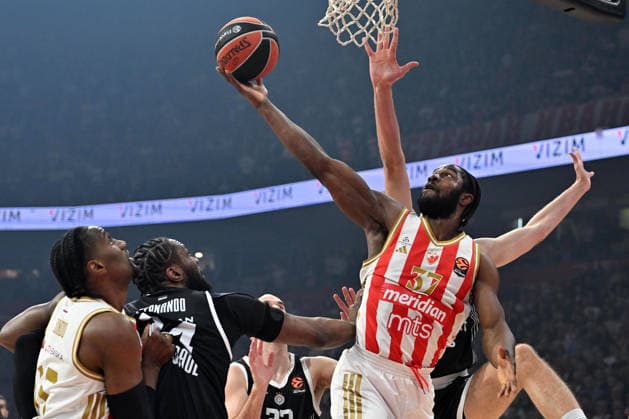 CRVENA ZVEZDA vs PARTIZAN SAMMY OJELEYE, basketball player of Crvena Zvezda during the Euroleague match against Partizan, at Belgrade Arena. Belgrade, 02.04.2026. photo: Nebojsa Parausic MN Press BASKETBALL, EUROLEAGUE, CRVENA ZVEZDA, PARTIZAN Belgrade Belgrade Arena Serbia Copyright: xNebojsaxParausicx xMNxPressx