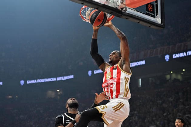 CRVENA ZVEZDA vs PARTIZAN EBUKA IZUNDU, basketball player of Crvena Zvezda during the Euroleague match against Partizan, at Belgrade Arena. Belgrade, 02.04.2026. photo: Nebojsa Parausic MN Press BASKETBALL, EUROLEAGUE, CRVENA ZVEZDA, PARTIZAN Belgrade Belgrade Arena Serbia Copyright: xNebojsaxParausicx xMNxPressx