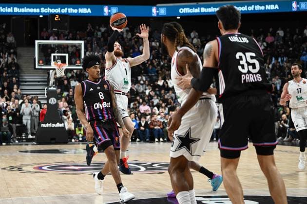 NiccolÃ² Mannion Paris Basketball - EA7 Emporio Armani Olimpia Milano EuroLeague 2025-26 Parigi, 02 04 2026 Foto M.Ceretti Ciamillo-Castoria Parigi  Copyright: xMassimoxCerettix