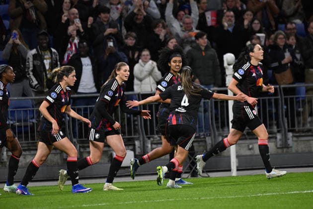 Football : OL Lyonnes vs Wolfsburg- UEFA Women s Champions League - 02 04 2026 Lily YOHANNES of OL Lyonnes scoring goal during the second leg of the UEFA Women s Champions League 2025 26 quarter-final between VfL Wolfsburg and OL Lyonnes at Groupama Stadium Decines Charpieu Lyon on April 02 2026 , France LYONFrance  Copyright: xMouradxAllilix