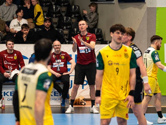 Pavel Prokopec VfL Eintracht Hagen, coach is satisfied VfL Eintracht Hagen vs HSG Krefeld Niederrhein, Handball, 2 Bundesliga, Matchday 26, Season 2025 2026, 02 04 2026 VfL Eintracht Hagen vs HSG Krefeld Niederrhein, Handball, 2 Bundesliga, Matchday 26, Season 2025 2026, 02 04 2026 Hagen Copyright: xEibner-Pressefoto Kruczynskix EP_DKI