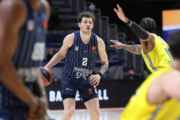 MACCABI vs EFES SEHMUS HAZER, basketball player of EFES during the Euroleague match against Maccabi, at Aleksandar Nikolic Hall. Belgrade, 02.04.2026. photo: Ivica Veselinov MN Press BASKETBALL, EUROLEAGUE, MACCABI, EFES Belgrade Arena Aleksandar Nikolic Serbia Copyright: xMNxPressx