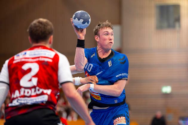 Ole Hagedorn Nr 10, VfL Luebeck Schwartau VfL Luebeck Schwartau vs HSG Nordhorn Lingen, Handball, 2 Bundesliga, 02 04 26 Luebeck Schleswig Holstein Germany Copyright: xAgentur54GradÂ°x xFelixxKoenigx