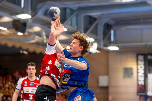 Magnus Holpert Nr 22, VfL Luebeck Schwartau VfL Luebeck Schwartau vs HSG Nordhorn Lingen, Handball, 2 Bundesliga, 02 04 26 Luebeck Schleswig Holstein Germany Copyright: xAgentur54GradÂ°x xFelixxKoenigx