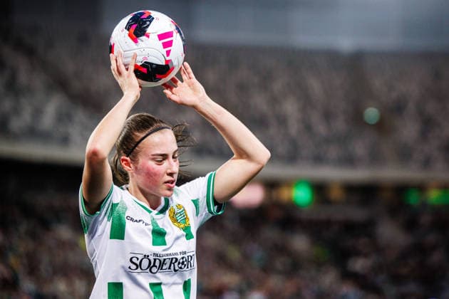 260402 Vilma Emilia Koivisto of Hammarby during the UEFA Women s Europa Cup semifinal between Hammarby and Sparta Prague on April 2, 2026 in Stockholm Photo Kenta Jönsson BILDBYRAN COP 210 KJ0331 fotboll football soccer fotball europa cup hammarby sparta prague uefa womens europa cup semifinal dam bbeng  Copyright: KENTAxJÖNSSON BB260402KJ088