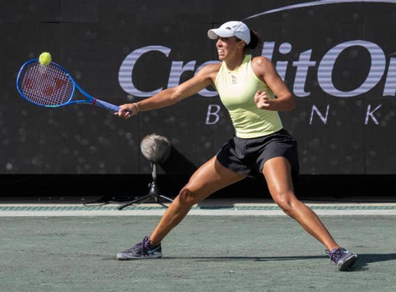 April 2, 2026: Anna Bondar (HUN) loses to Madison Keys (USA) 6-2, 7-5, at the Credit One Charleston Open being played at Credit One Staduim in Charleston, South Carolina, {USA} Ã‚ Tennisclix TENNIS 2026: Credit One Charleston Open APRIL 02  - ZUMAc04_ 20260402_zma_c04_114 Copyright: xLesliexBillmanx